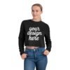 10514736408616165205_2048.jpeg Trendy Women's Cropped Sweatshirt with Customizable Design, Casual Wear, Cozy Fashion, Gift for Her, Stylish Sweater
