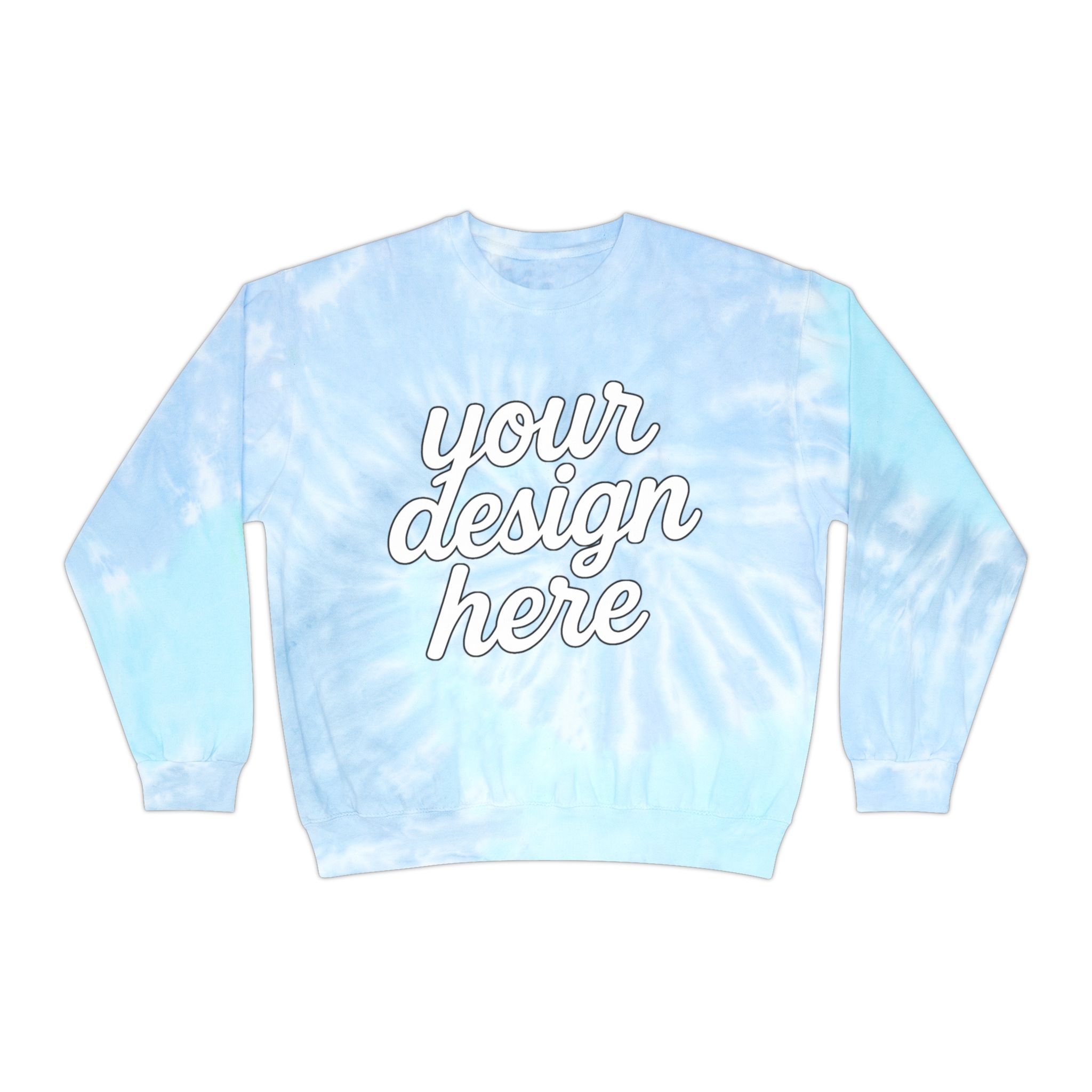 1161916248195801316_2048.jpeg Trendy Unisex Tie-Dye Sweatshirt, Cozy Fashion, Stylish Gift, Warm Layer, Perfect for Fall/Winter, Customizable Design
