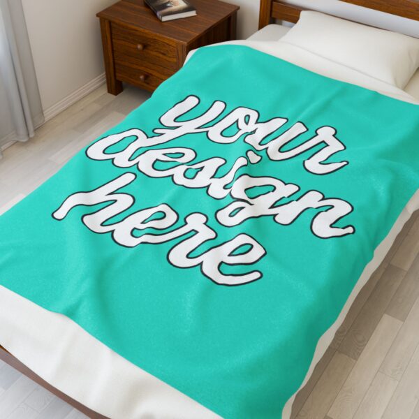 Cozy Customizable Velveteen Blanket, Soft Home Decor, Personalized Gifts, Christmas Throw, Warm Snuggle Blanket