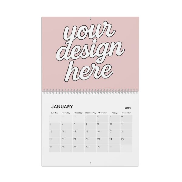 Personalized 2025 Wall Calendar, Customizable Calendar, Monthly Planner, Gift for Home Office, Cute Design for Organization