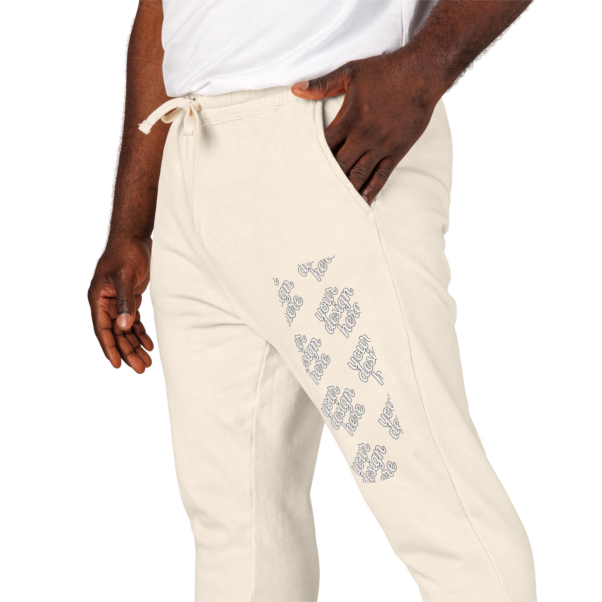 14705071126523950731_2048.jpeg Cozy Garment-Dyed Fleece Sweatpants for Ultimate Comfort, Lounge Wear, Gift for Him/Her, Spring Outing Pants, Casual Travel Bottoms