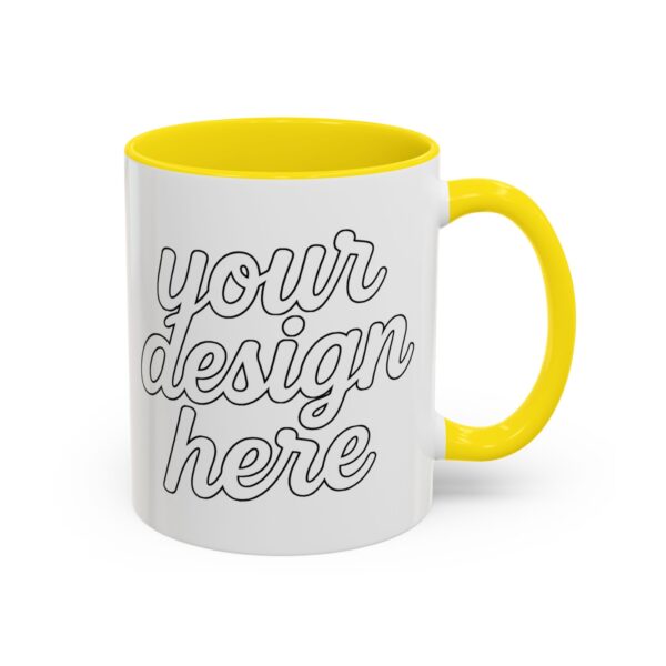 Personalized Accent Coffee Mug, Customizable Gift, Coffee Lovers Mug, Office Decor, Unique Present for Any Occasion