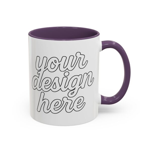 Personalized Accent Coffee Mug, Customizable Gift, Coffee Lovers Mug, Office Decor, Unique Present for Any Occasion
