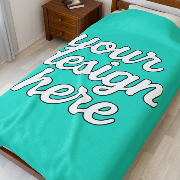 Cozy Customizable Velveteen Blanket, Soft Home Decor, Personalized Gifts, Christmas Throw, Warm Snuggle Blanket