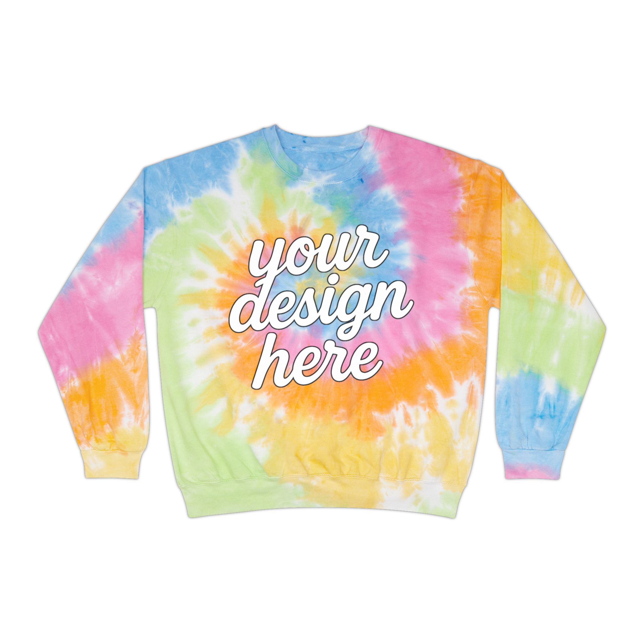 18353593019971924758_2048.jpeg Trendy Unisex Tie-Dye Sweatshirt, Cozy Fashion, Stylish Gift, Warm Layer, Perfect for Fall/Winter, Customizable Design