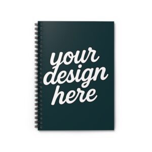 Customizable Spiral Notebook - Perfect for Students, Journaling, Note-taking, Gift for Writers, Blue Design