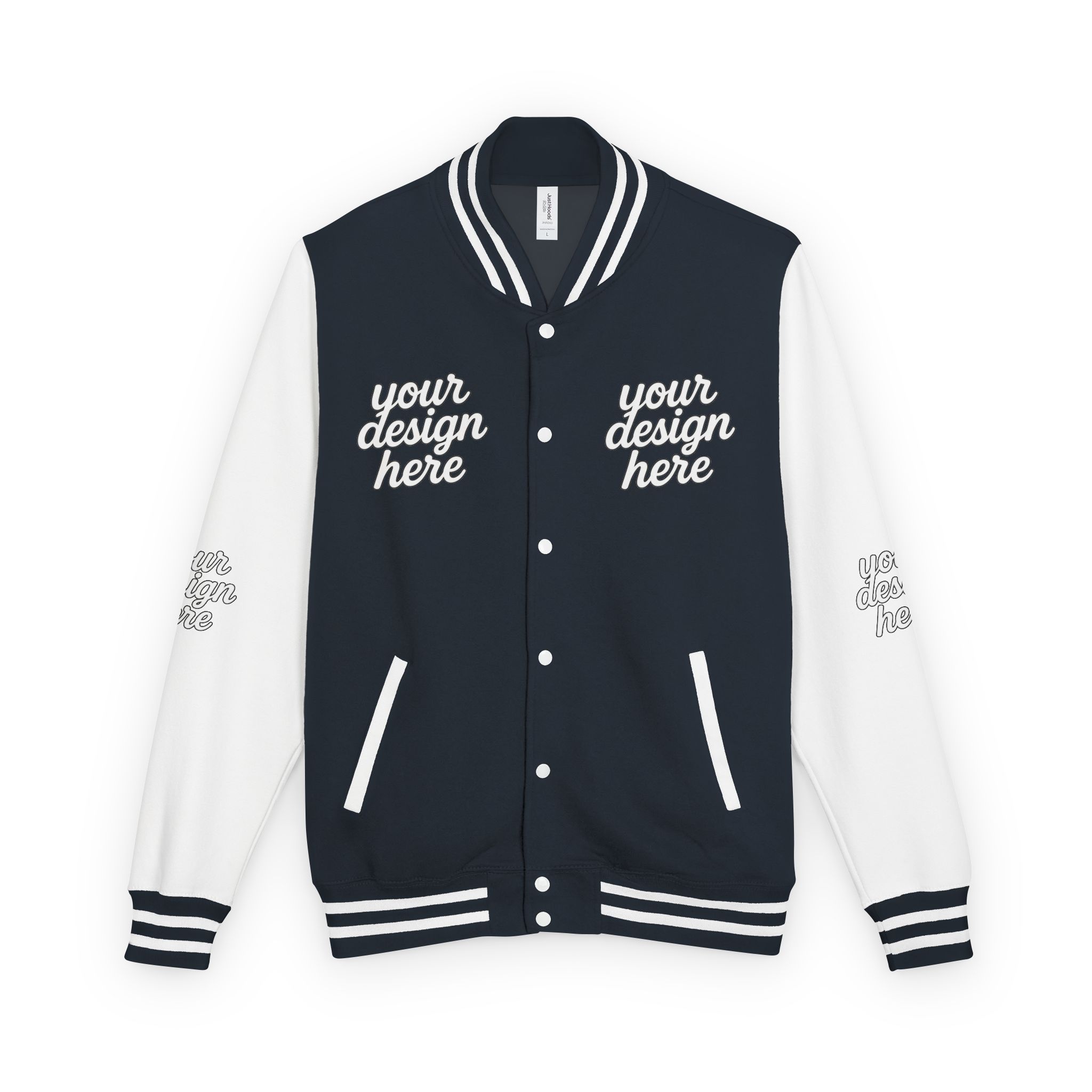 6709581681666689986_2048.jpeg Vintage-Style Unisex Heavyweight Letterman Jacket - Customize Your Design, Perfect for Sports Events, School Spirit, Gifts, Casual Wear