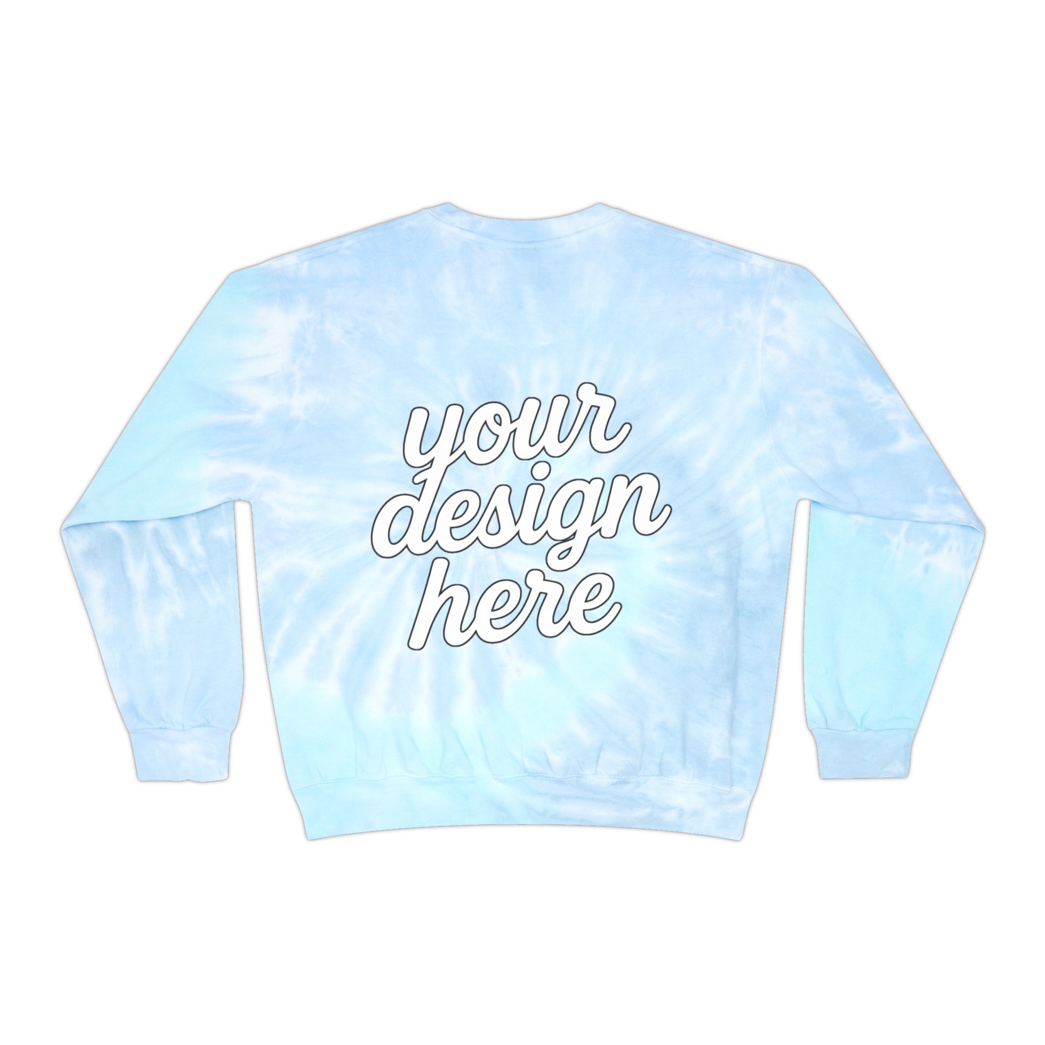 7997068406917162284_2048.jpeg Trendy Unisex Tie-Dye Sweatshirt, Cozy Fashion, Stylish Gift, Warm Layer, Perfect for Fall/Winter, Customizable Design