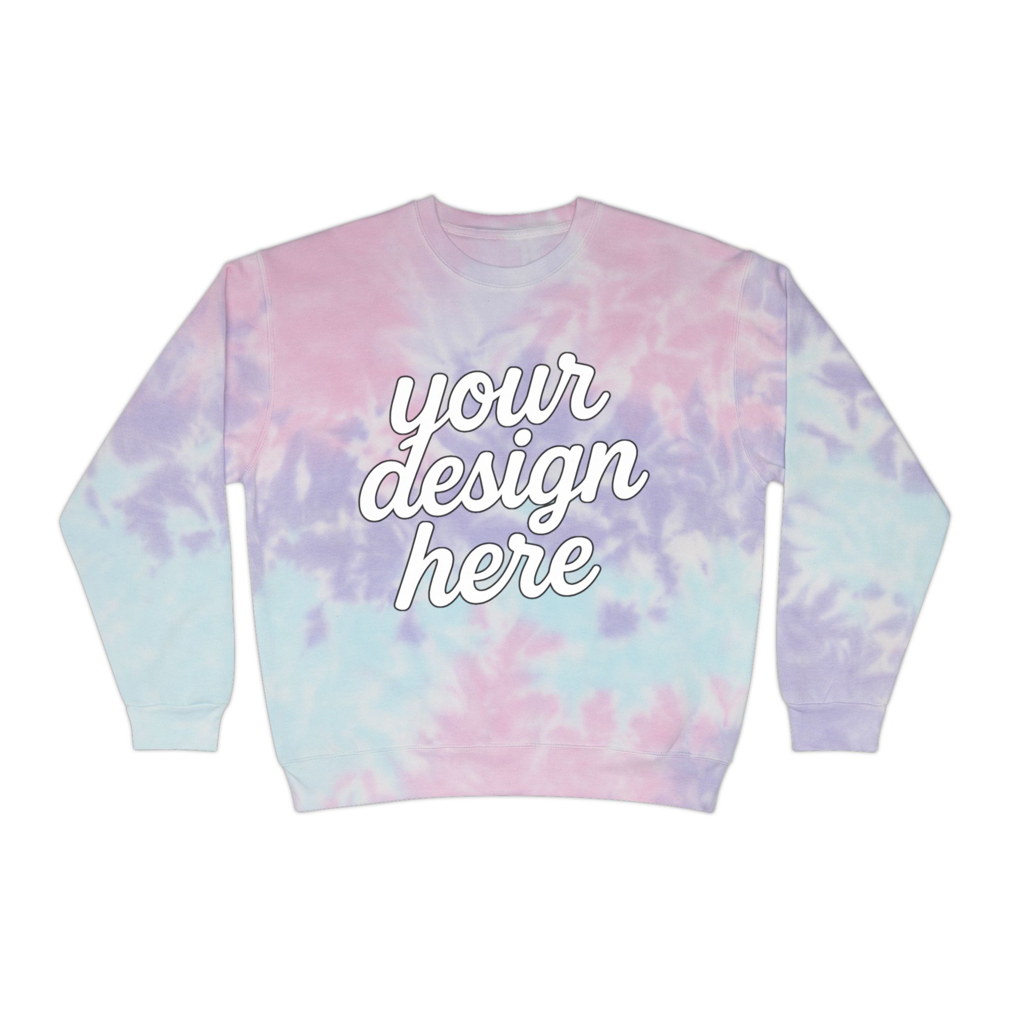 9505314253413578508_2048.jpeg Trendy Unisex Tie-Dye Sweatshirt, Cozy Fashion, Stylish Gift, Warm Layer, Perfect for Fall/Winter, Customizable Design