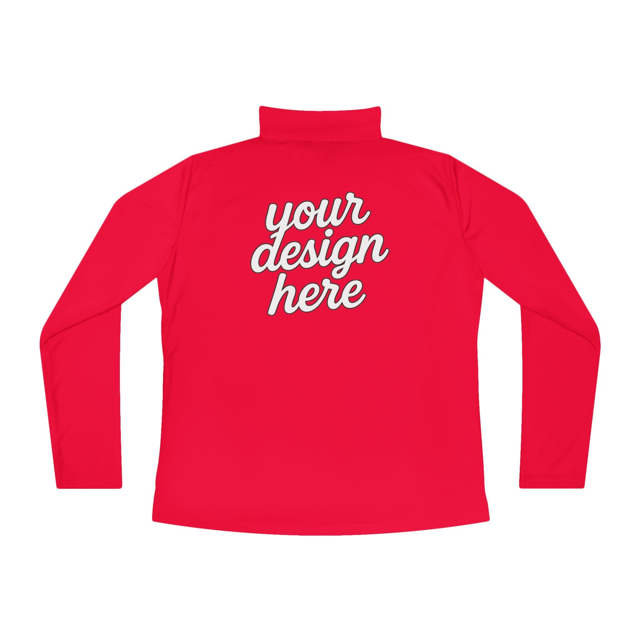 1013237498897535442_2048.jpeg Ladies Quarter-Zip Pullover with Inspirational Quote, Cozy Activewear for Women, Perfect for Gifts, Workout, Casual Wear, Stylish Layering