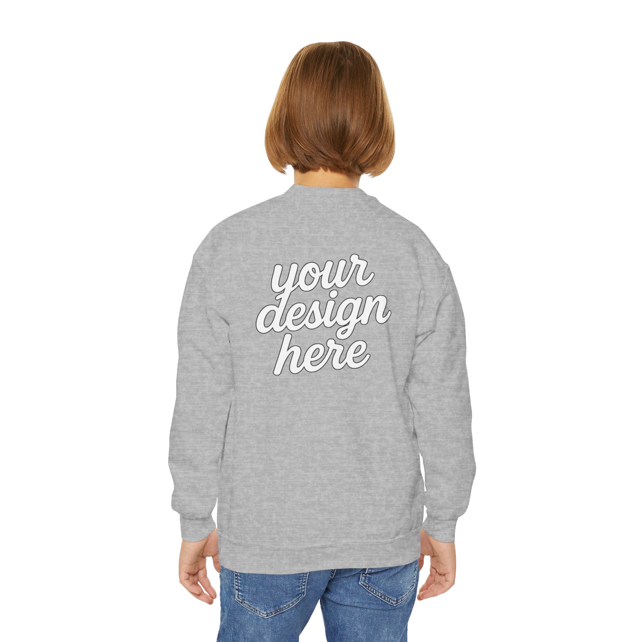 1018616844044085940_2048.jpeg Youth Crewneck Sweatshirt, Cozy Kids Fashion, Personalized Gift, Customizable Sweatshirt, Perfect for School, Casual Wear, Birthdays