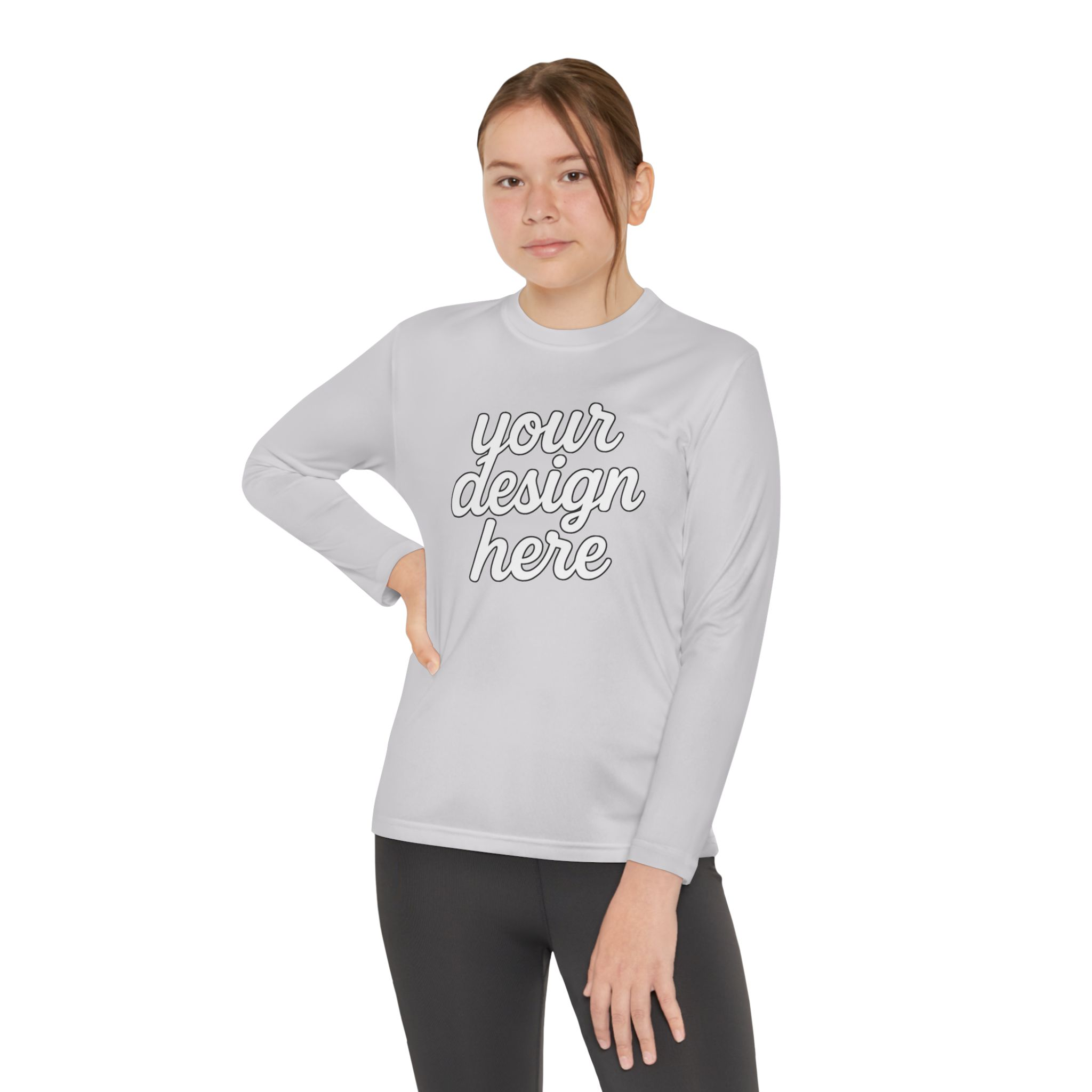 10207679473274732356_2048.webp Custom Youth Long Sleeve Tee for Active Kids, Personalized Athletic Shirt, Ideal for Sports, Birthdays, Gifts, Family Events