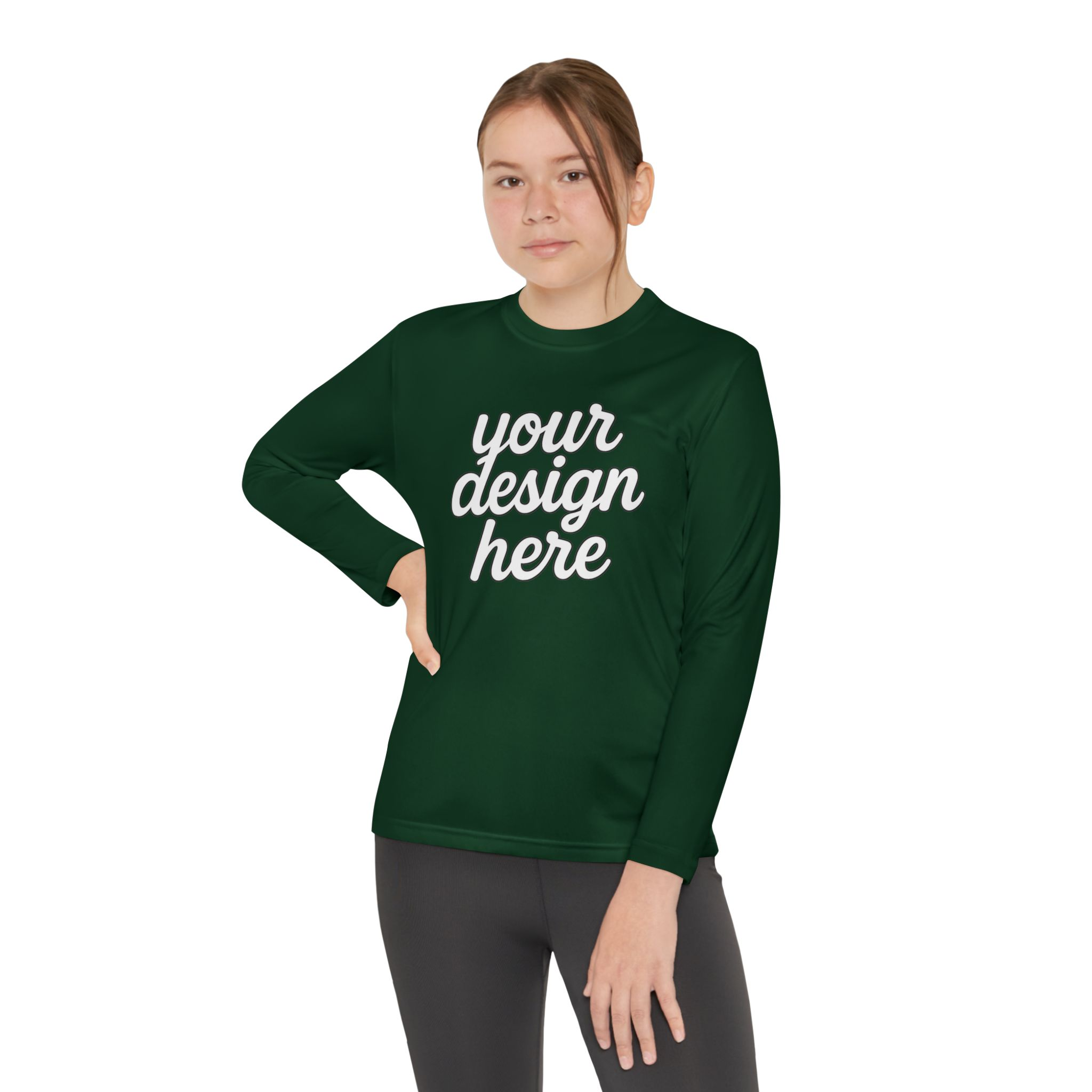 10595383794295105998_2048.webp Custom Youth Long Sleeve Tee for Active Kids, Personalized Athletic Shirt, Ideal for Sports, Birthdays, Gifts, Family Events