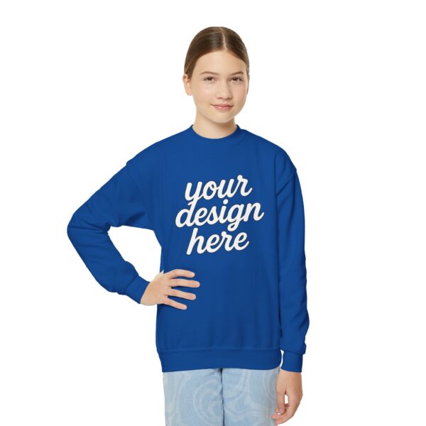 Youth Crewneck Sweatshirt, Cozy Kids Fashion, Personalized Gift, Customizable Sweatshirt, Perfect for School, Casual Wear, Birthdays