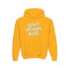 Customizable Youth Hoodie with Stylish Text Design, Personalized Gift, Trendy Streetwear, Perfect for Birthdays, Festive Celebrations, [...]