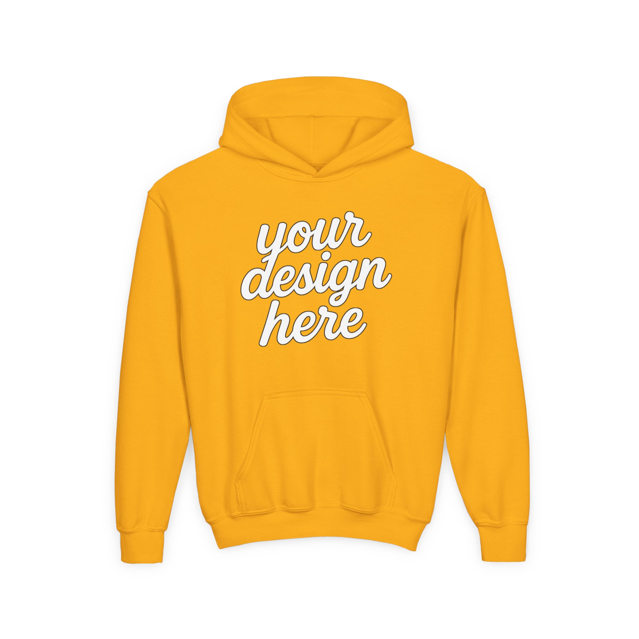10651616896546877366_2048.webp Youth Customizable Hooded Sweatshirt - Perfect for Gifts, Birthday, School Events, Sports Teams, Casual Wear