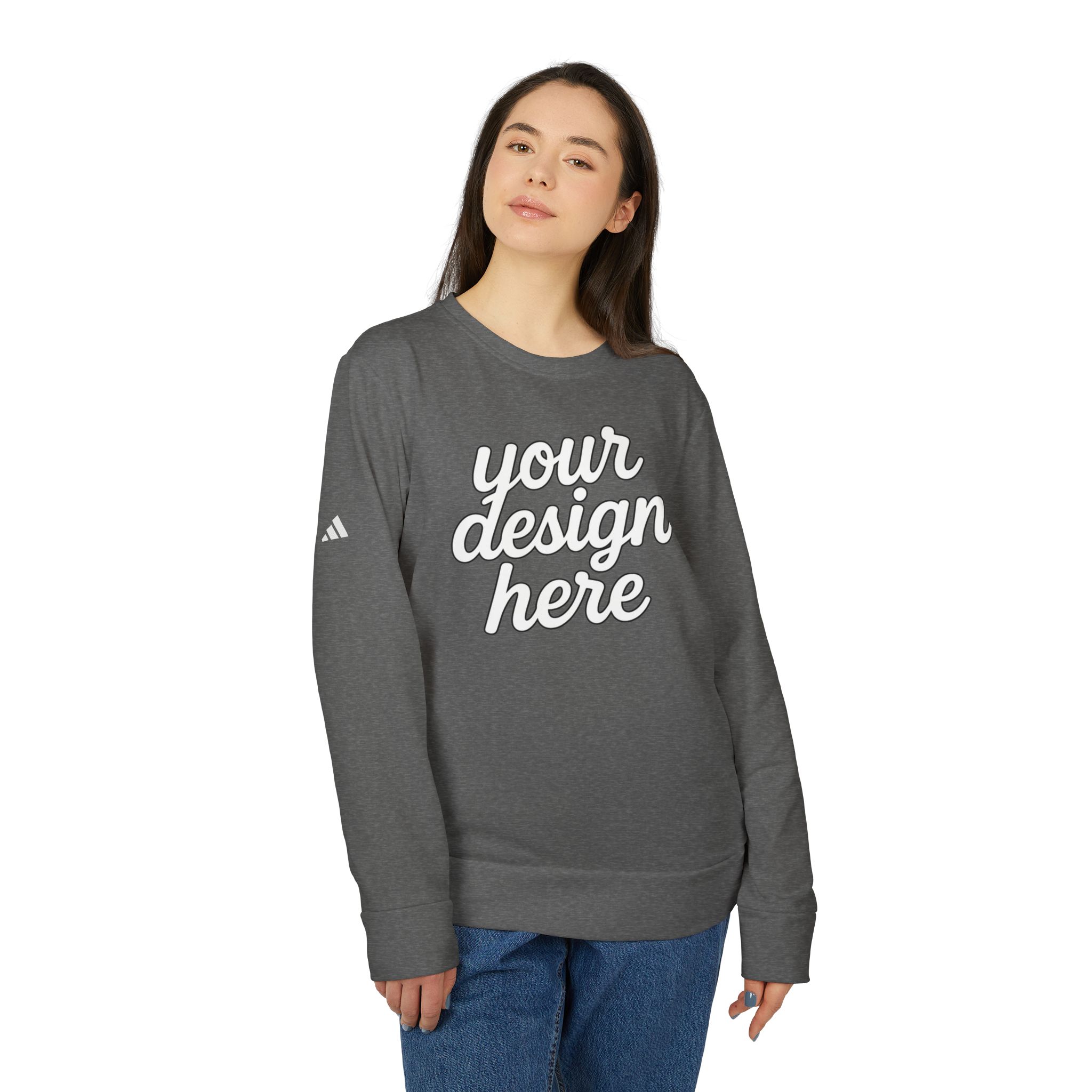 10684907479582259826_2048.jpeg Adidas Personalized Unisex Fleece Crewneck Sweatshirt, Cozy Gift, Custom Apparel, Fashion Layering, Winter Wardrobe Essential