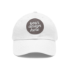 10906855905080444407_2048.webp Dad Hat with Custom Leather Patch, Personalized Gift for Dad, Casual Summer Hat, Adjustable Cap, Father's Day Gift, Gift for Him