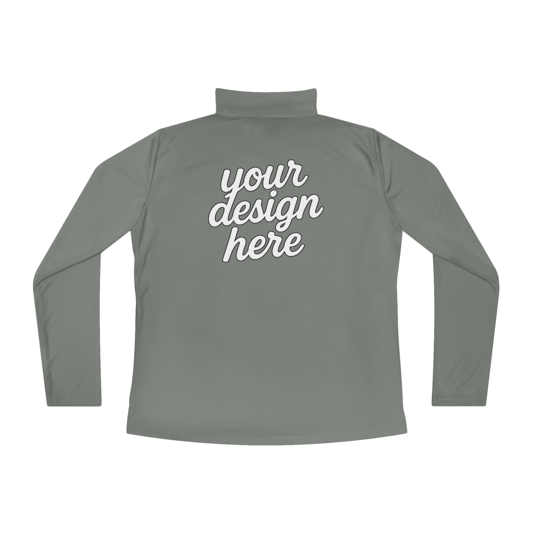 11277966278458330807_2048.jpeg Ladies Quarter-Zip Pullover with Inspirational Quote, Cozy Activewear for Women, Perfect for Gifts, Workout, Casual Wear, Stylish Layering