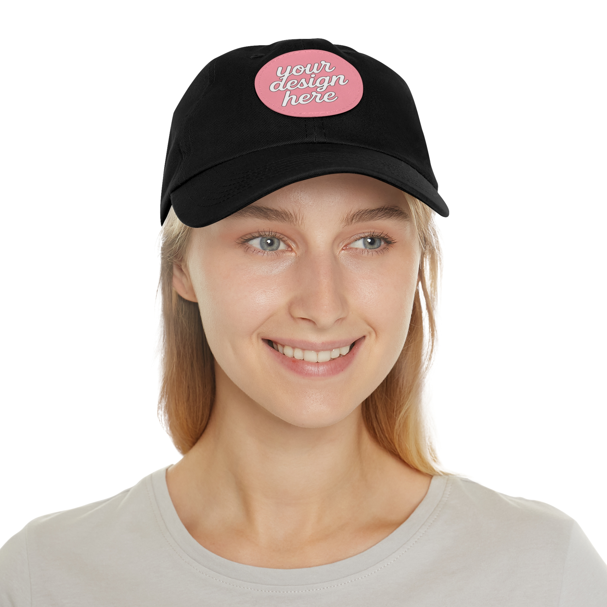 11618445636052856258_2048.webp Dad Hat with Custom Leather Patch, Personalized Gift for Dad, Casual Summer Hat, Adjustable Cap, Father's Day Gift, Gift for Him