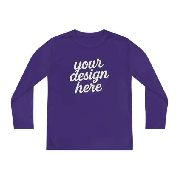 Custom Youth Long Sleeve Tee for Active Kids, Personalized Athletic Shirt, Ideal for Sports, Birthdays, Gifts, Family Events