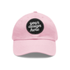 11781739479493293793_2048.webp Dad Hat with Custom Leather Patch, Personalized Gift for Dad, Casual Summer Hat, Adjustable Cap, Father's Day Gift, Gift for Him
