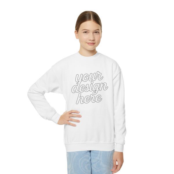 Youth Crewneck Sweatshirt, Cozy Kids Fashion, Personalized Gift, Customizable Sweatshirt, Perfect for School, Casual Wear, Birthdays