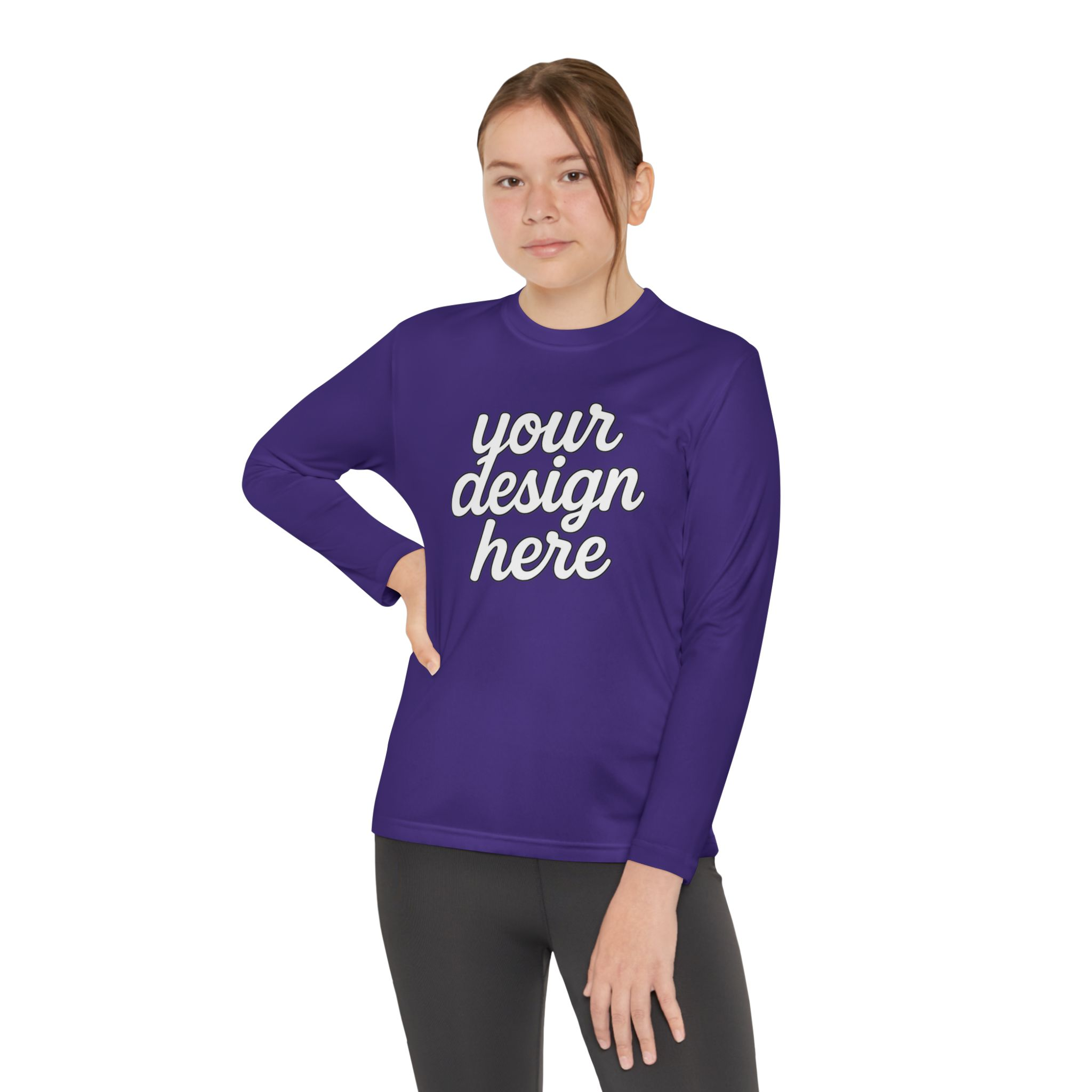 12091846702499670247_2048.webp Custom Youth Long Sleeve Tee for Active Kids, Personalized Athletic Shirt, Ideal for Sports, Birthdays, Gifts, Family Events
