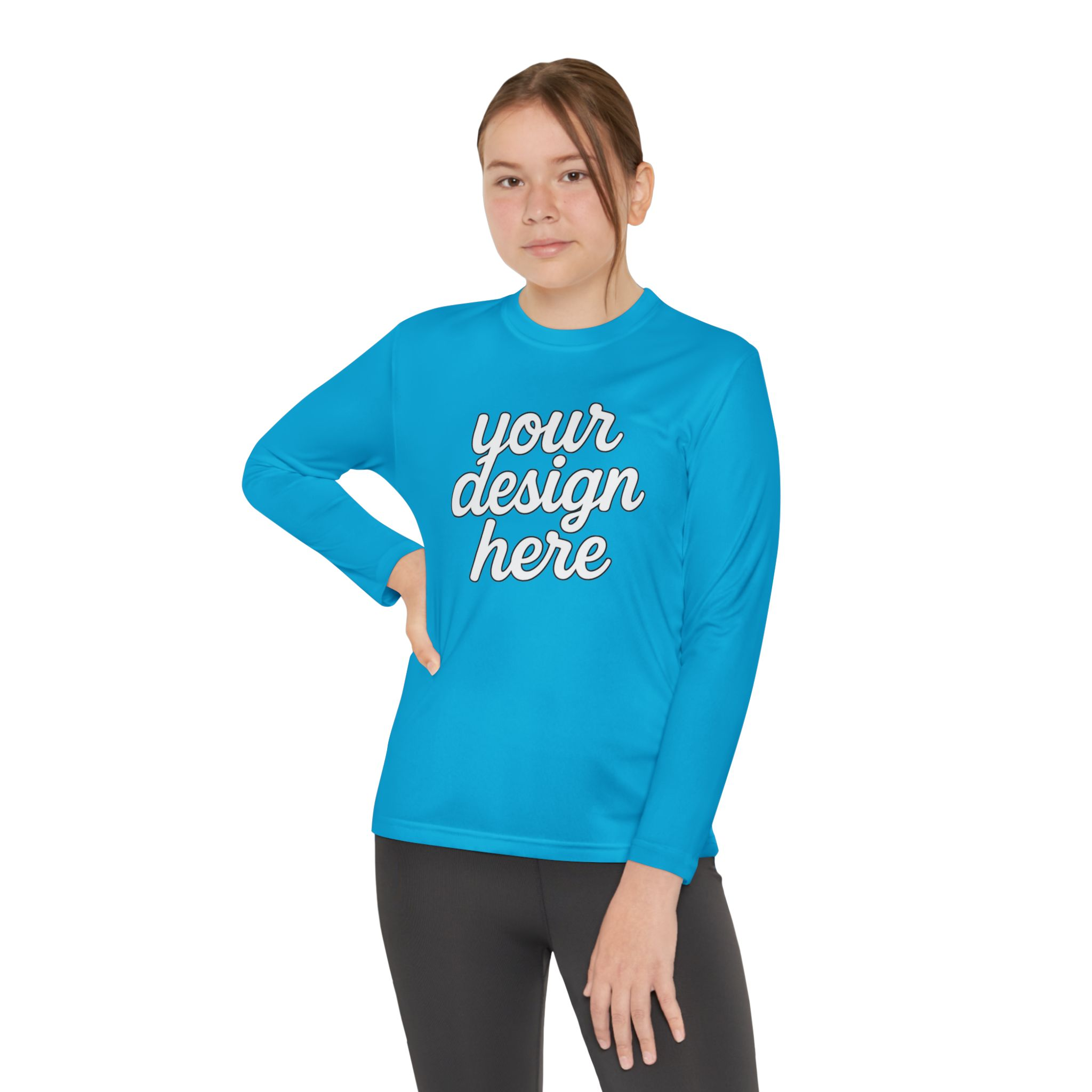 12413230683198703847_2048.webp Custom Youth Long Sleeve Tee for Active Kids, Personalized Athletic Shirt, Ideal for Sports, Birthdays, Gifts, Family Events