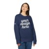 12490704084011108049_2048.jpeg Adidas Personalized Unisex Fleece Crewneck Sweatshirt, Cozy Gift, Custom Apparel, Fashion Layering, Winter Wardrobe Essential