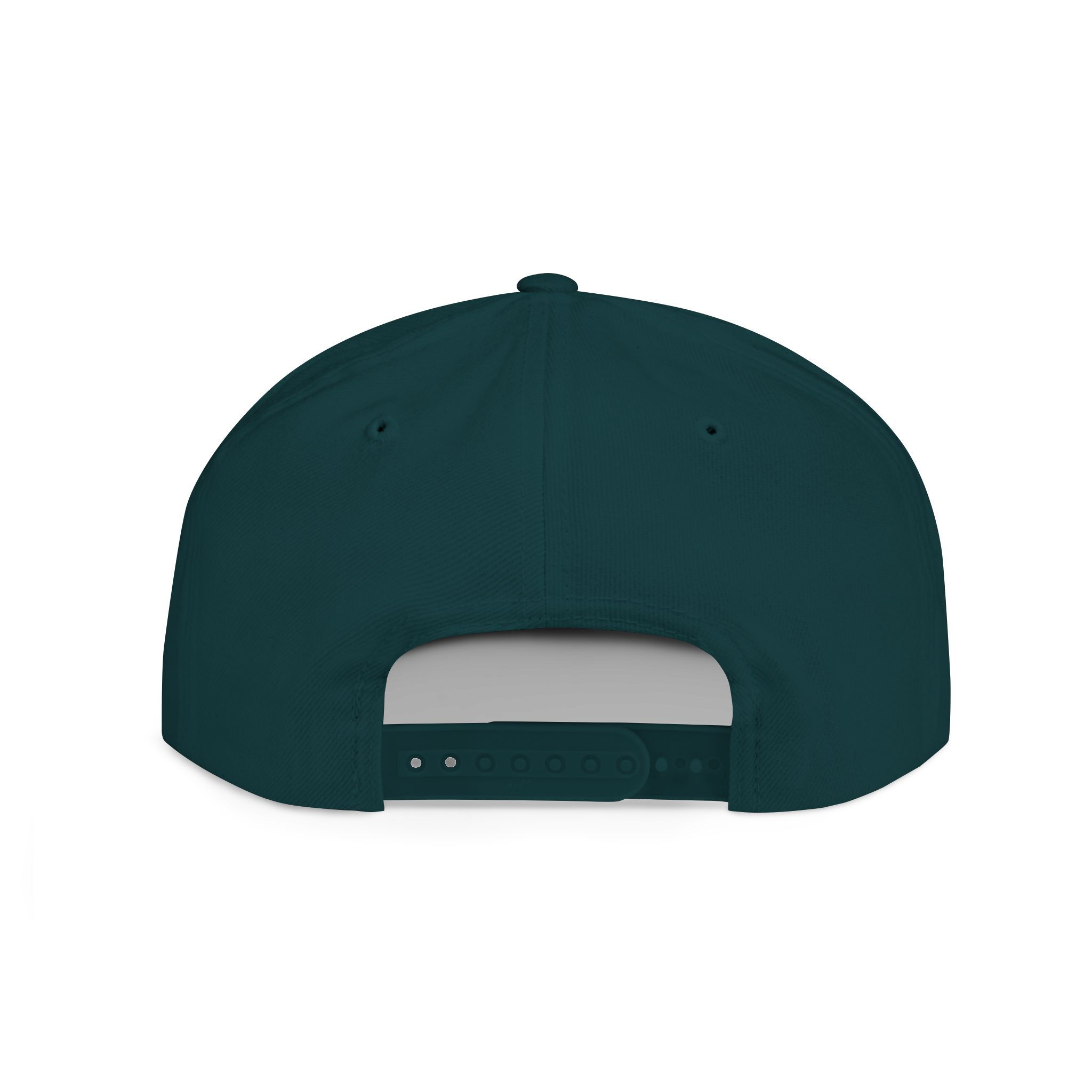 Snapback Hat - Stylish Flat Bill Cap for Adults with Classic Green Undervisor and Adjustable Closure