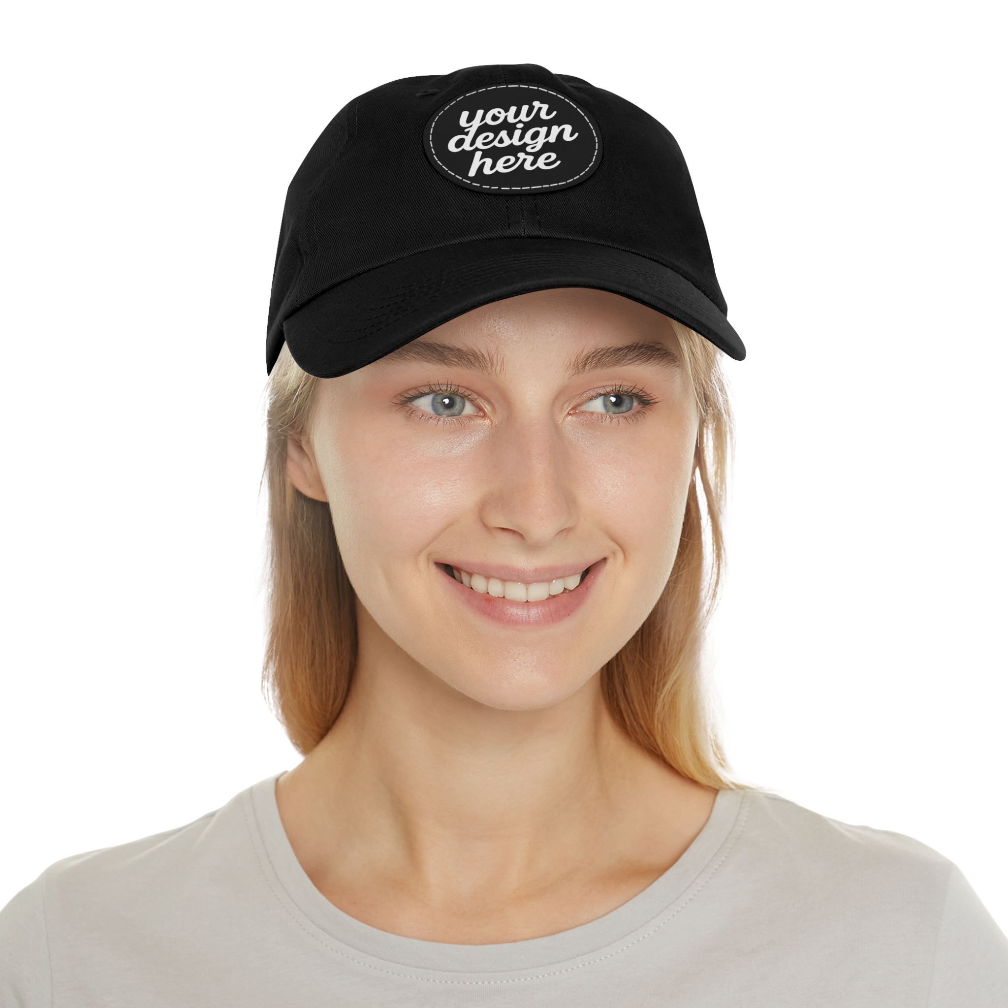 12987178176096726702_2048.webp Dad Hat with Custom Leather Patch, Personalized Gift for Dad, Casual Summer Hat, Adjustable Cap, Father's Day Gift, Gift for Him