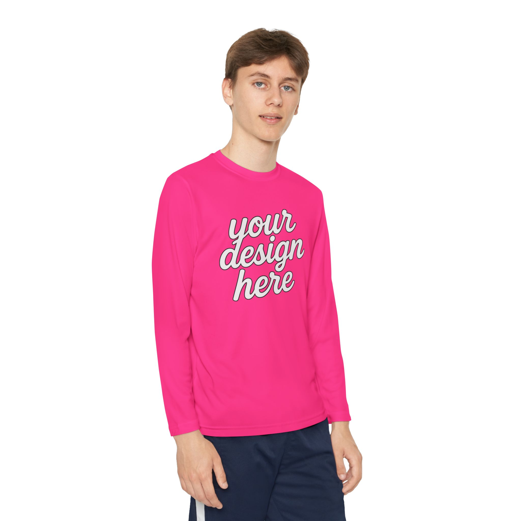 13031237440347687977_2048.webp Custom Youth Long Sleeve Tee for Active Kids, Personalized Athletic Shirt, Ideal for Sports, Birthdays, Gifts, Family Events