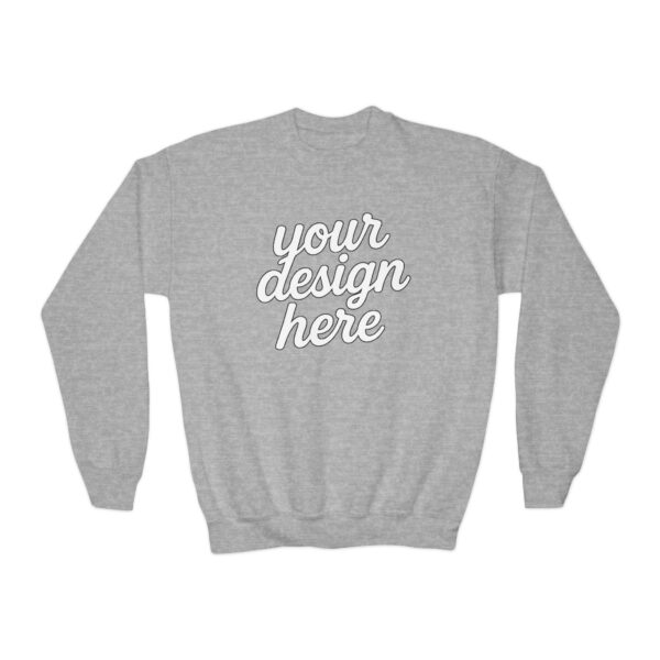 Youth Crewneck Sweatshirt, Cozy Kids Fashion, Personalized Gift, Customizable Sweatshirt, Perfect for School, Casual Wear, Birthdays