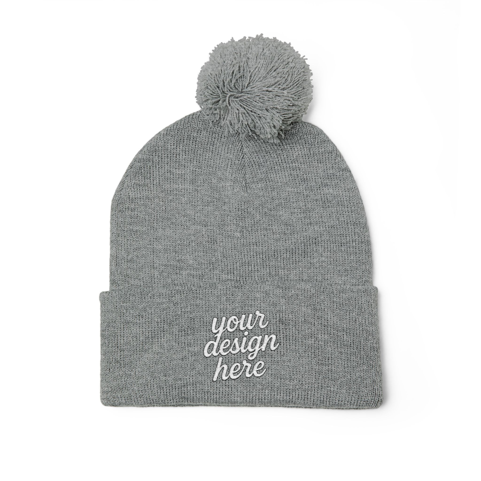 1362184361455130142_2048.webp Cozy Pom-Pom Knit Cap - Custom Embroidered Beanie, Winter Fashion Accessory, Gift for Him/Her, Winter Hat, Casual Headwear