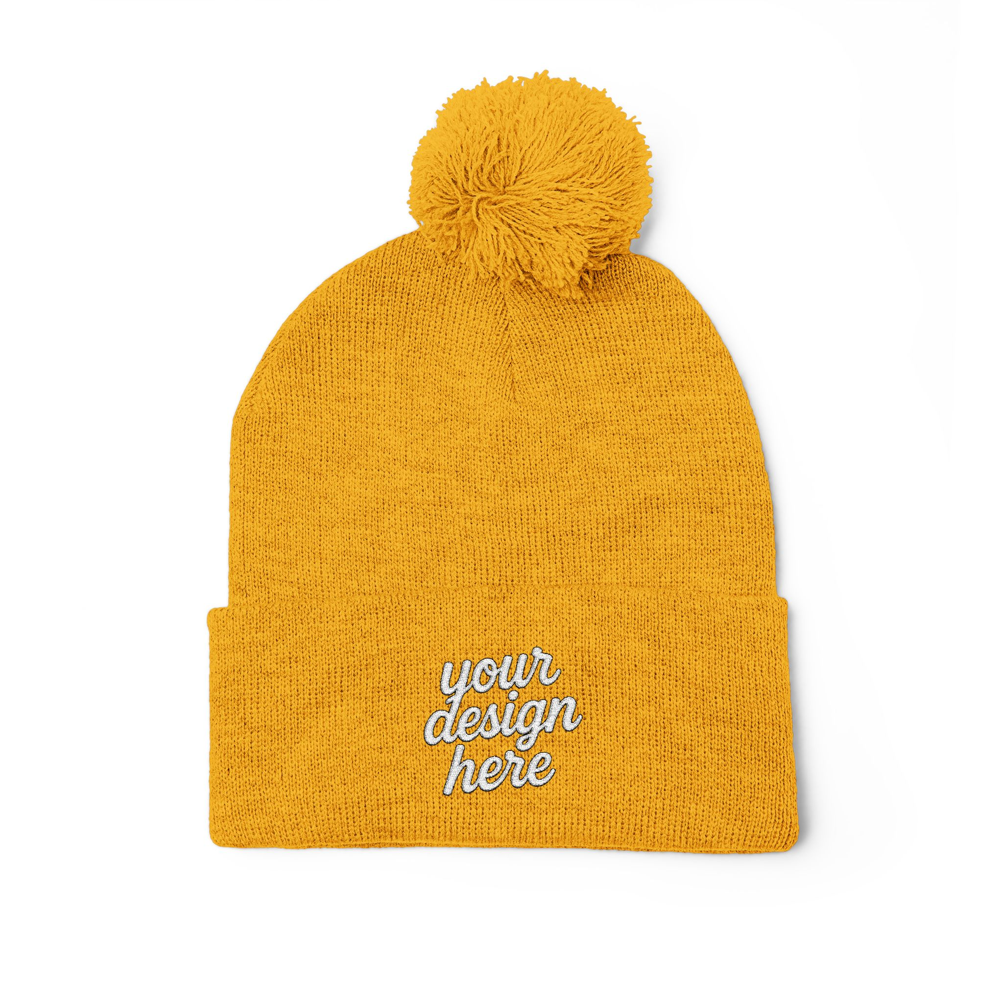 13761313666581903217_2048.webp Cozy Pom-Pom Knit Cap - Custom Embroidered Beanie, Winter Fashion Accessory, Gift for Him/Her, Winter Hat, Casual Headwear