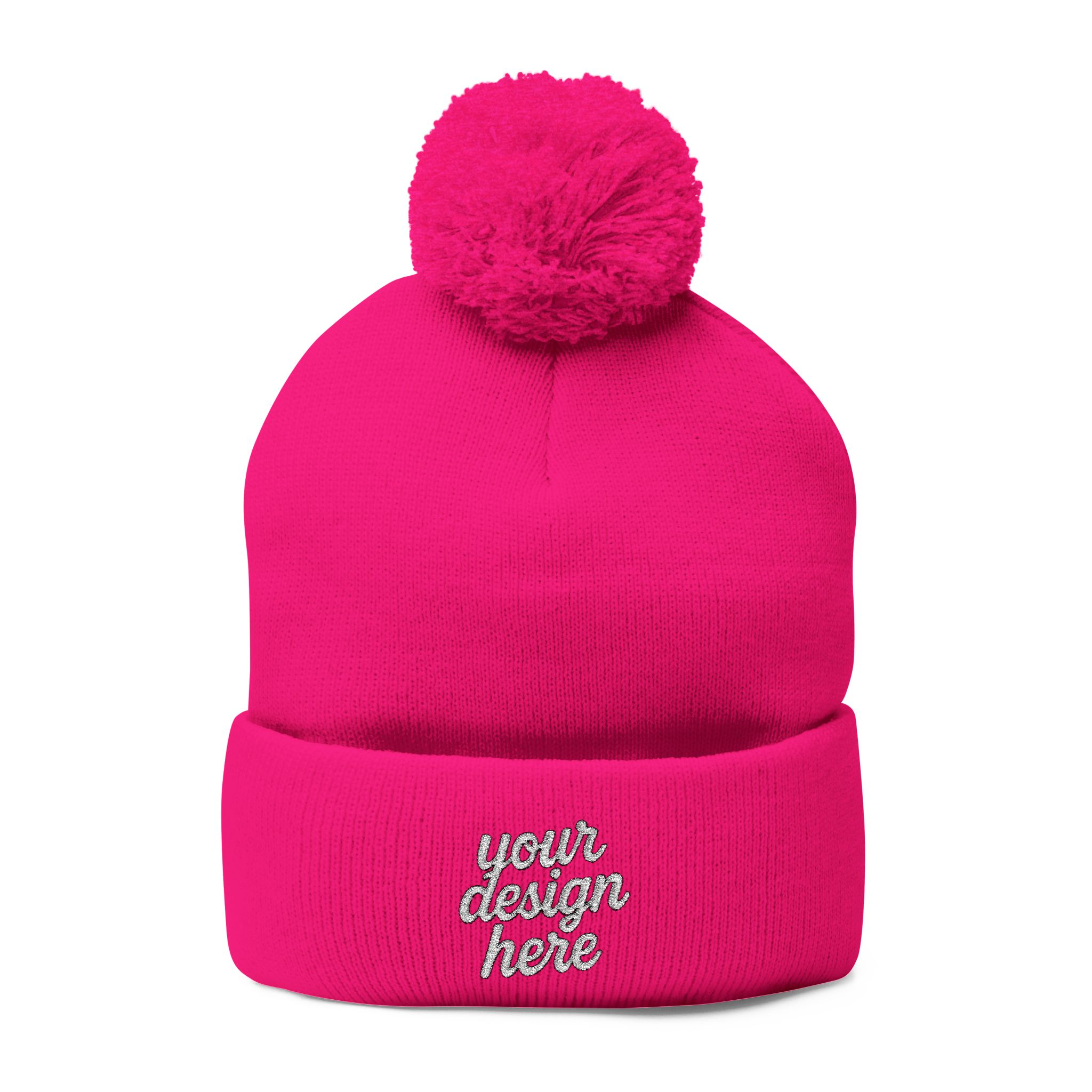 13990909704137902269_2048.webp Cozy Pom-Pom Knit Cap - Custom Embroidered Beanie, Winter Fashion Accessory, Gift for Him/Her, Winter Hat, Casual Headwear