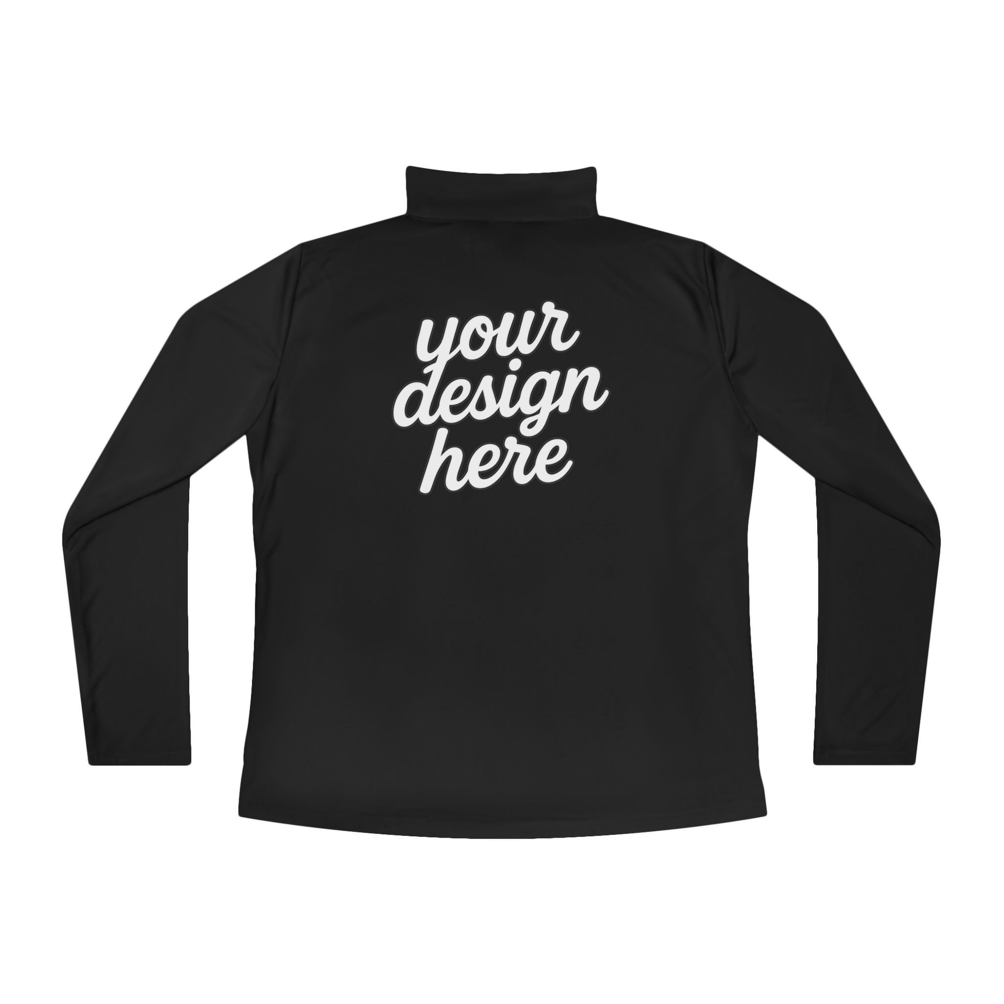 14021208247806030063_2048.jpeg Ladies Quarter-Zip Pullover with Inspirational Quote, Cozy Activewear for Women, Perfect for Gifts, Workout, Casual Wear, Stylish Layering