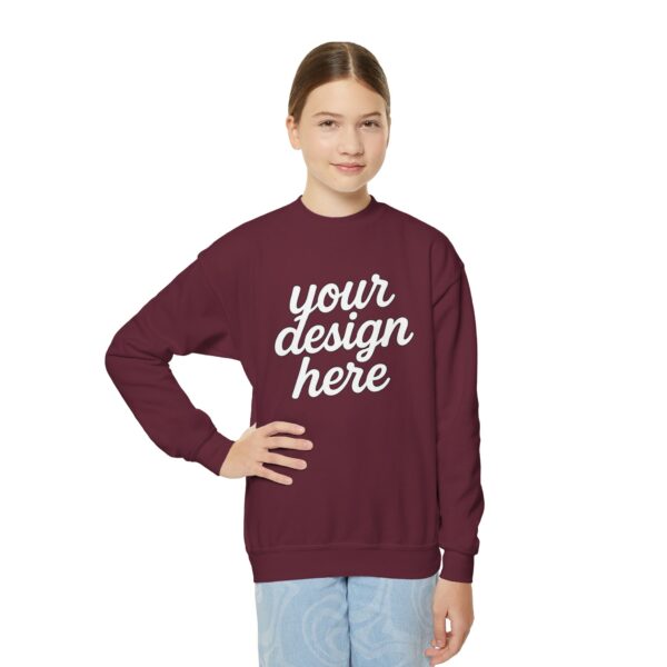 Youth Crewneck Sweatshirt, Cozy Kids Fashion, Personalized Gift, Customizable Sweatshirt, Perfect for School, Casual Wear, Birthdays
