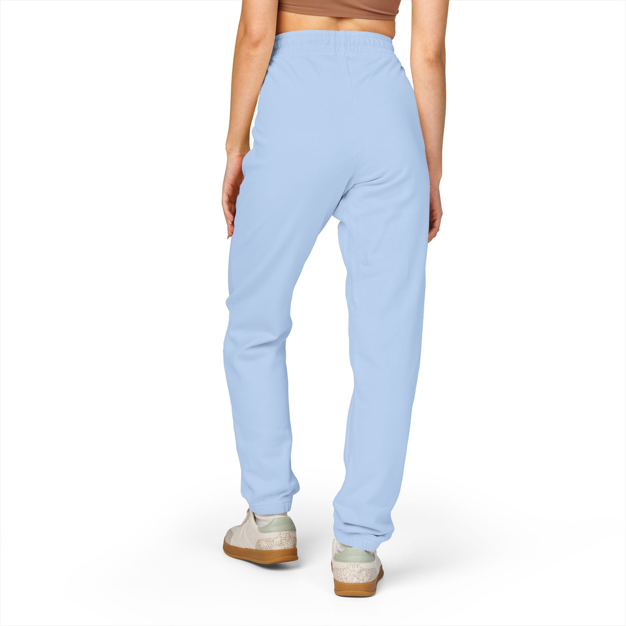14121366367421092863_2048.jpeg Cozy Garment-Dyed Fleece Sweatpants with Floral Design, Comfy Lounge Pants, Perfect for Relaxation, Casual Wear, Home and Gift