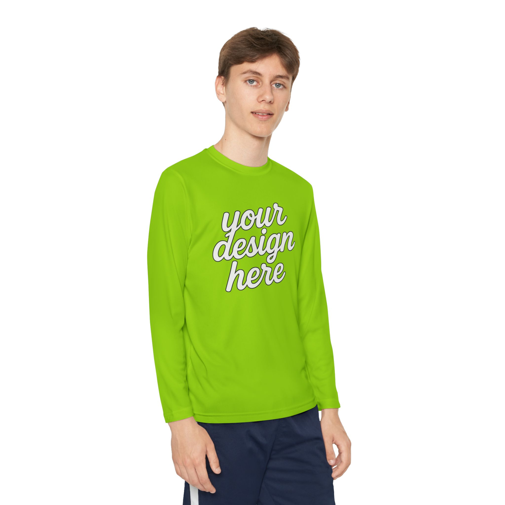 14291510566388853057_2048.webp Custom Youth Long Sleeve Tee for Active Kids, Personalized Athletic Shirt, Ideal for Sports, Birthdays, Gifts, Family Events