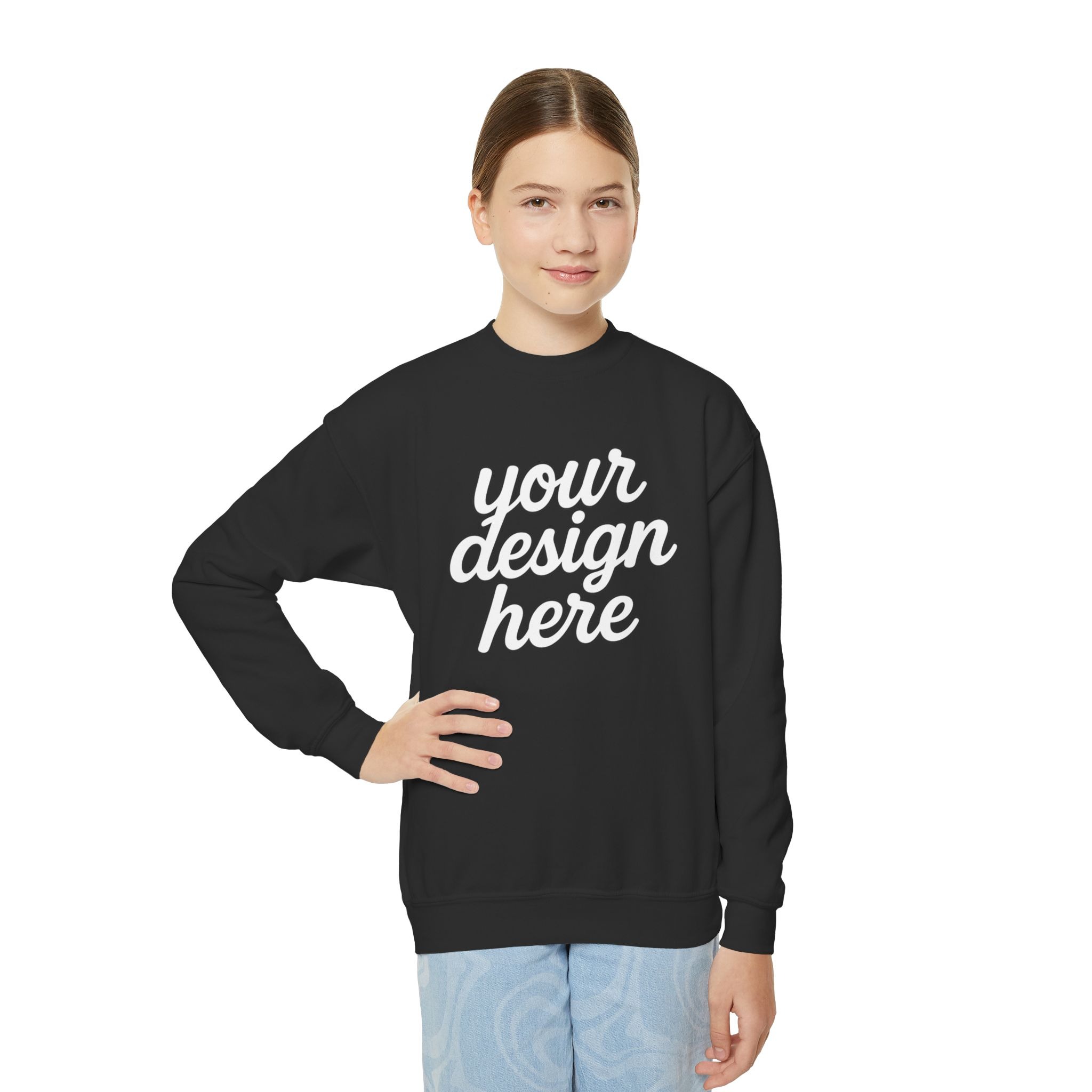 14412463239085090892_2048.jpeg Youth Crewneck Sweatshirt, Cozy Kids Fashion, Personalized Gift, Customizable Sweatshirt, Perfect for School, Casual Wear, Birthdays