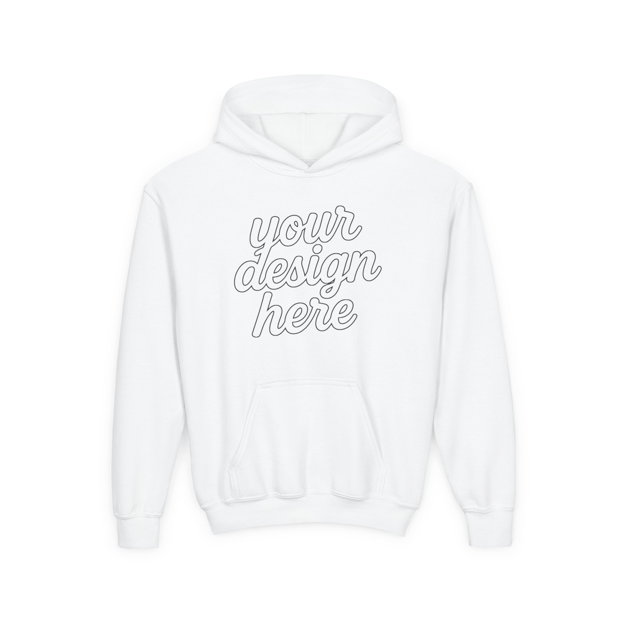 14544440123137600338_2048.webp Youth Customizable Hooded Sweatshirt - Perfect for Gifts, Birthday, School Events, Sports Teams, Casual Wear