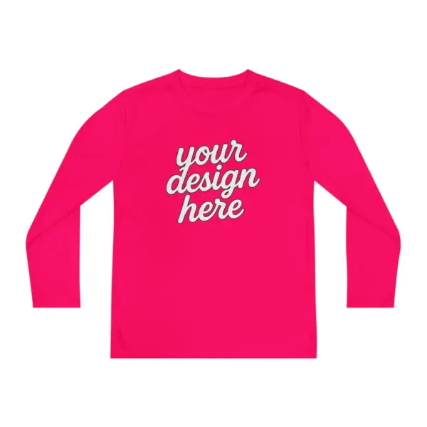 Custom Youth Long Sleeve Tee for Active Kids, Personalized Athletic Shirt, Ideal for Sports, Birthdays, Gifts, Family Events
