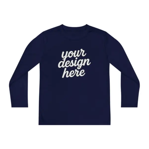 Custom Youth Long Sleeve Tee for Active Kids, Personalized Athletic Shirt, Ideal for Sports, Birthdays, Gifts, Family Events