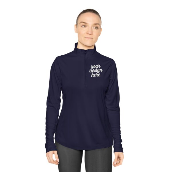 Ladies Quarter-Zip Pullover with Inspirational Quote, Cozy Activewear for Women, Perfect for Gifts, Workout, Casual Wear, Stylish Layering