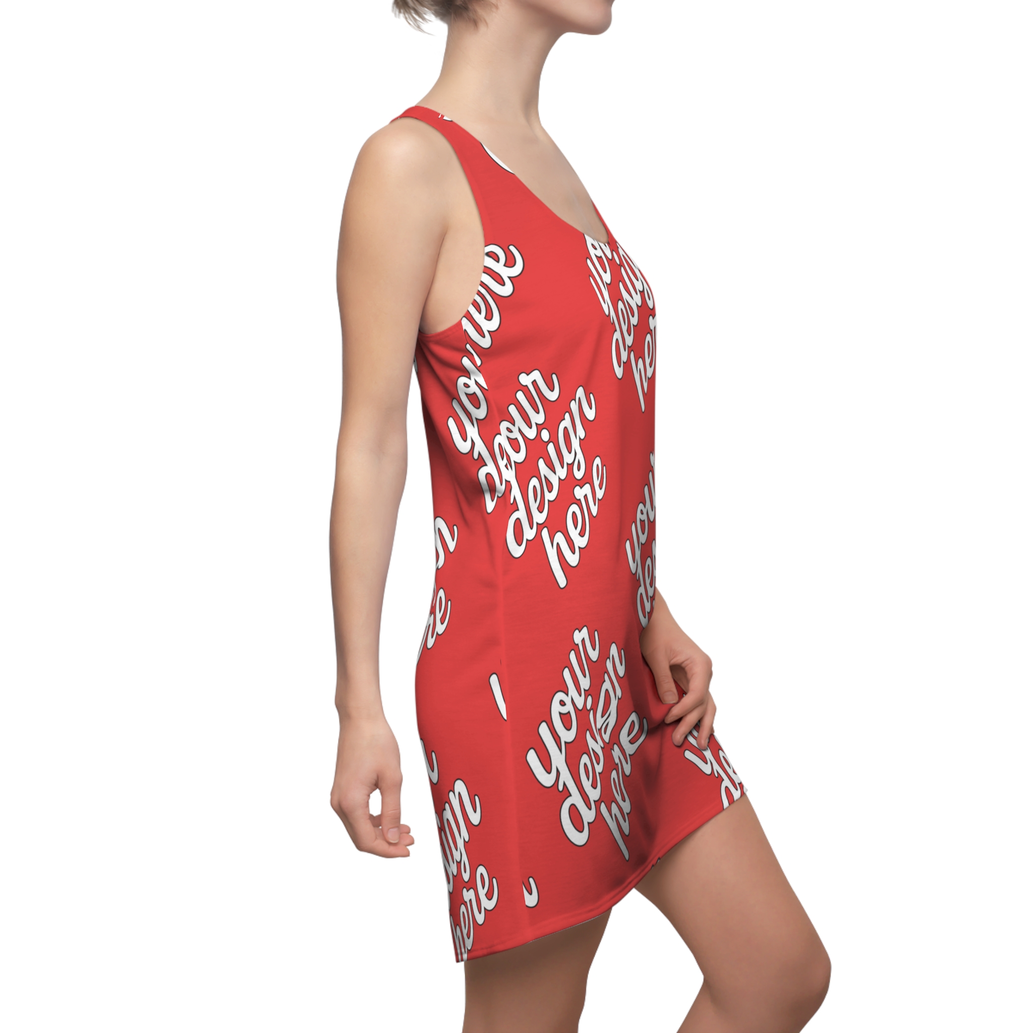 15510328134928590587_2048.jpeg Chic Customizable Racerback Dress, Summer Dress, Casual Wear, Gift for Her, Personalized Racerback Dress