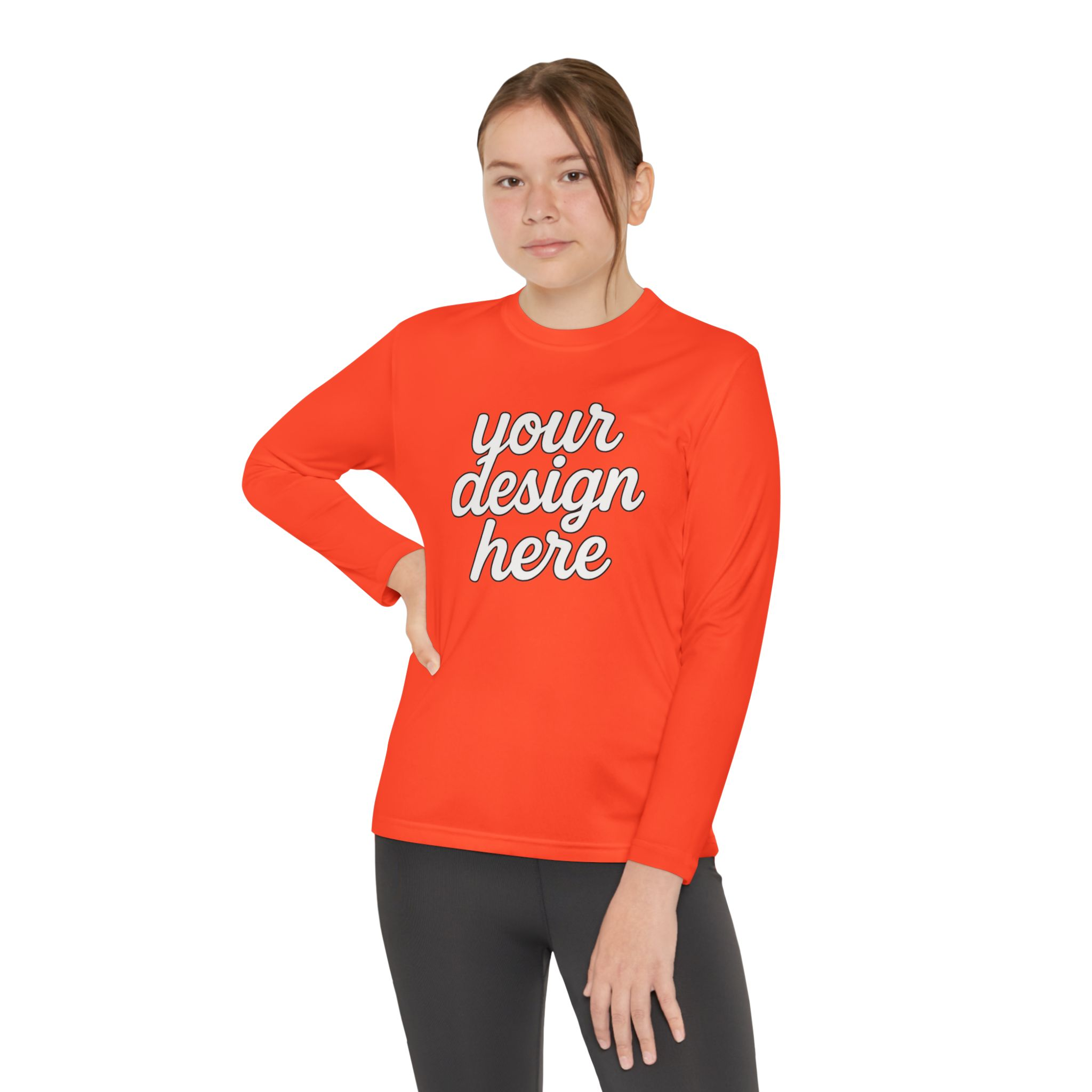 16021804330697296798_2048.webp Custom Youth Long Sleeve Tee for Active Kids, Personalized Athletic Shirt, Ideal for Sports, Birthdays, Gifts, Family Events