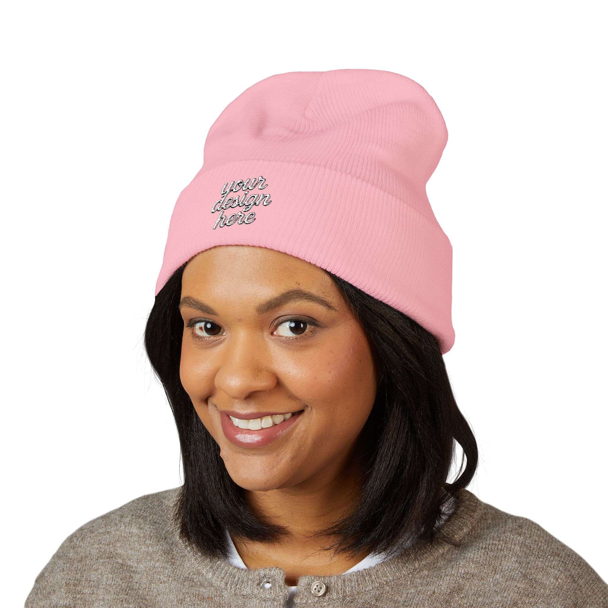 16194212404339974309_2048.jpeg Embroidered Classic Cuffed Beanie for Cozy Winter Days, Fashion Accessories, Gifts for Him/Her, Outdoor Activities, Casual Style