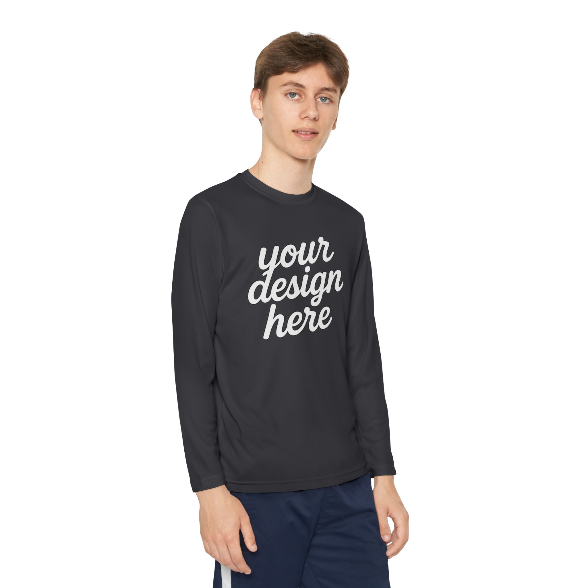16509393541048743839_2048.webp Custom Youth Long Sleeve Tee for Active Kids, Personalized Athletic Shirt, Ideal for Sports, Birthdays, Gifts, Family Events